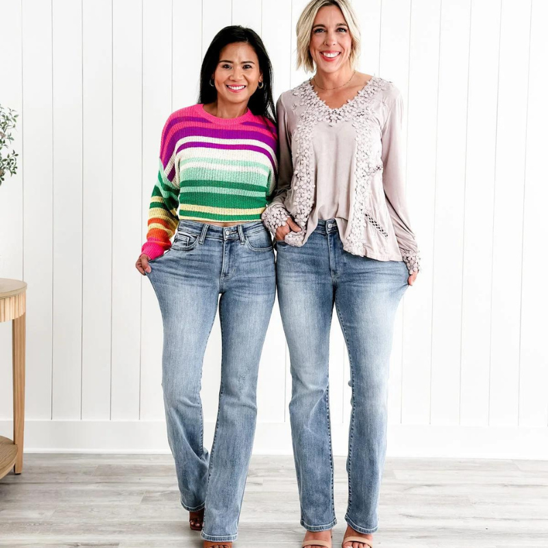 Shaping Bootcut Stretch Jeans-Viral Super Shop