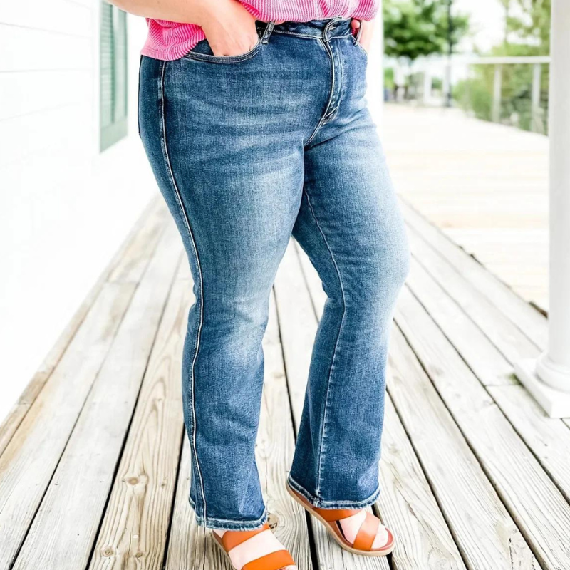 Shaping Bootcut Stretch Jeans-Viral Super Shop
