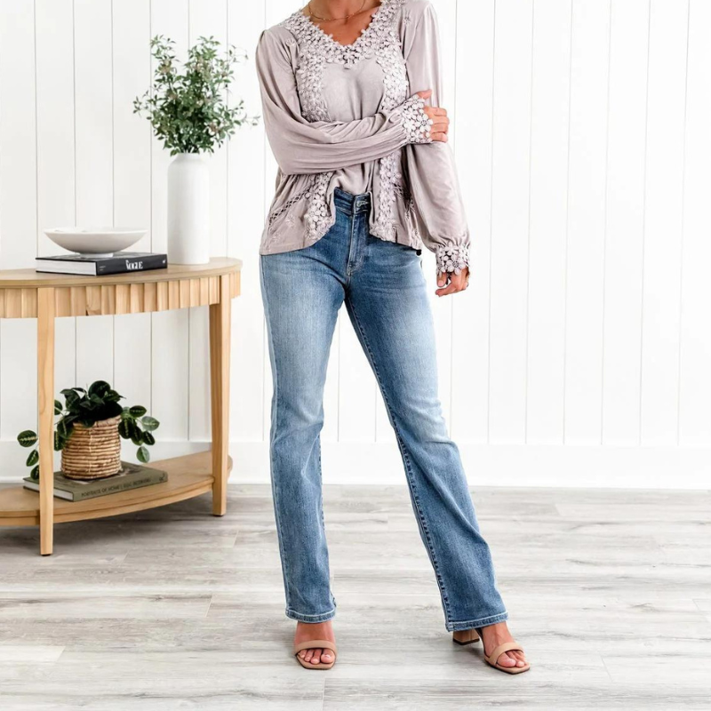 Shaping Bootcut Stretch Jeans-Viral Super Shop