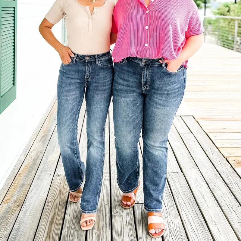 Shaping Bootcut Stretch Jeans-Viral Super Shop