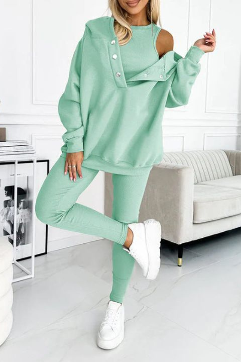 Three Pieces Cozy Hoodie Set-Viral Super Shop