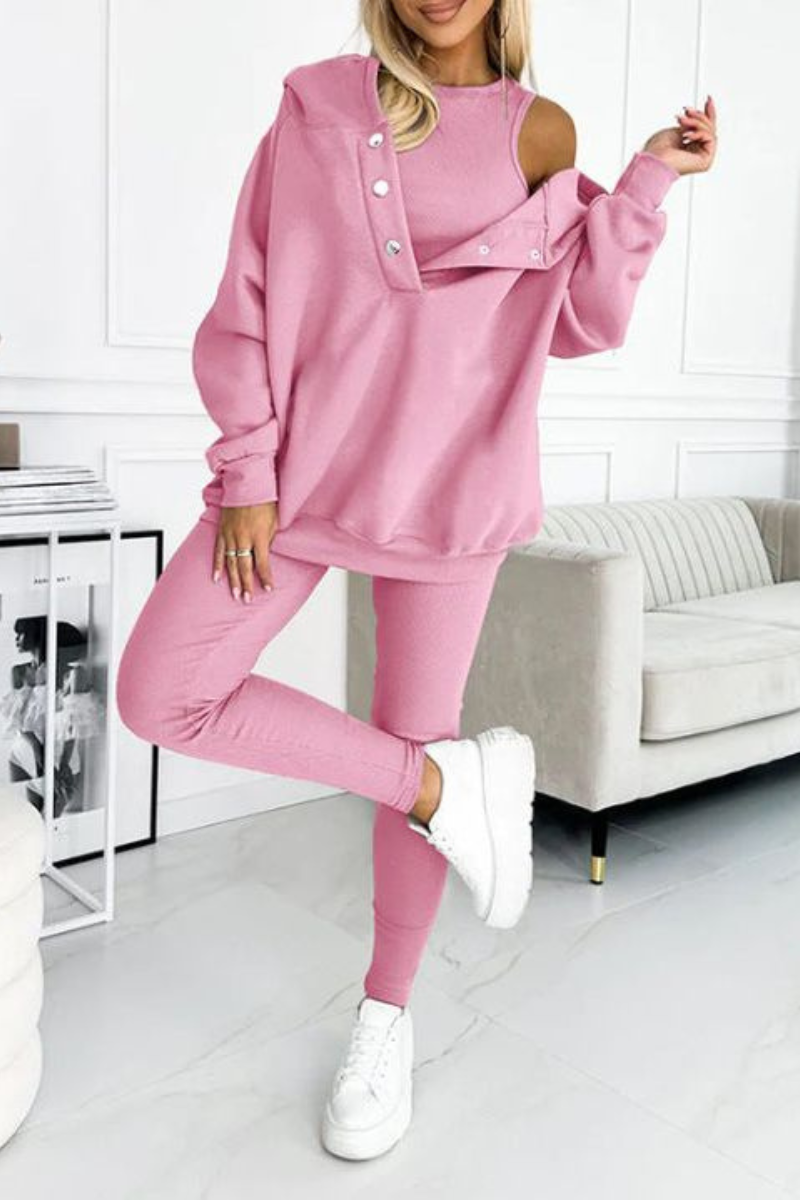 Three Pieces Cozy Hoodie Set-Viral Super Shop