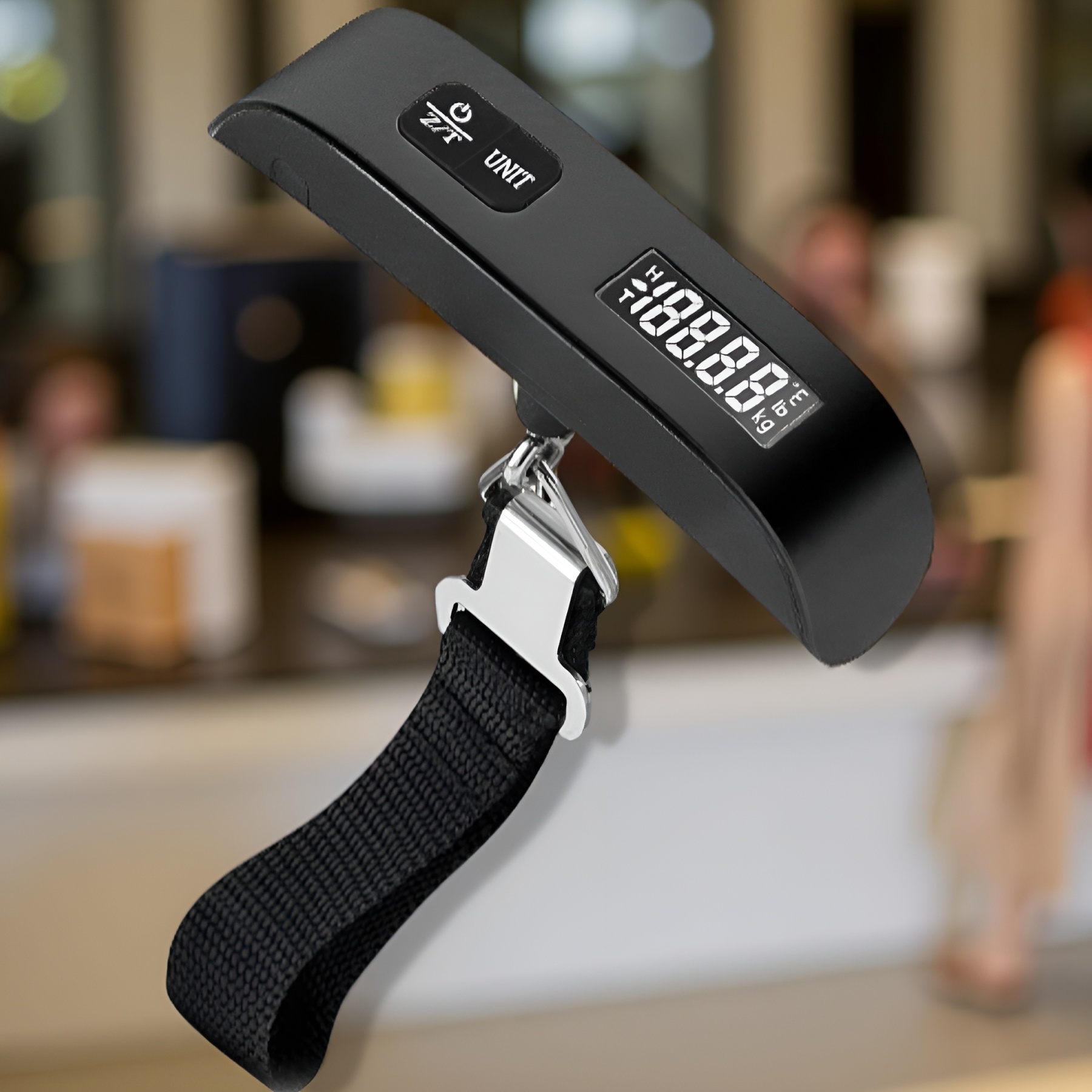 Digital Luggage Scale 50kg With LCD Display, Overload Alarm And Temperature Sensor