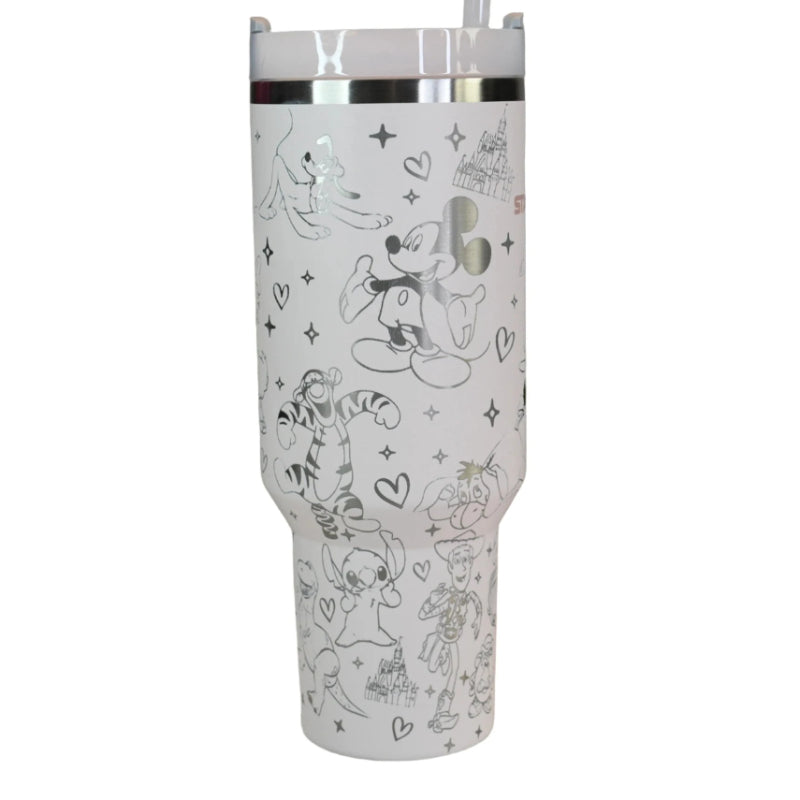 Enchanted Character Engraved 40 Oz Tumbler With Handle-Viral Super Shop