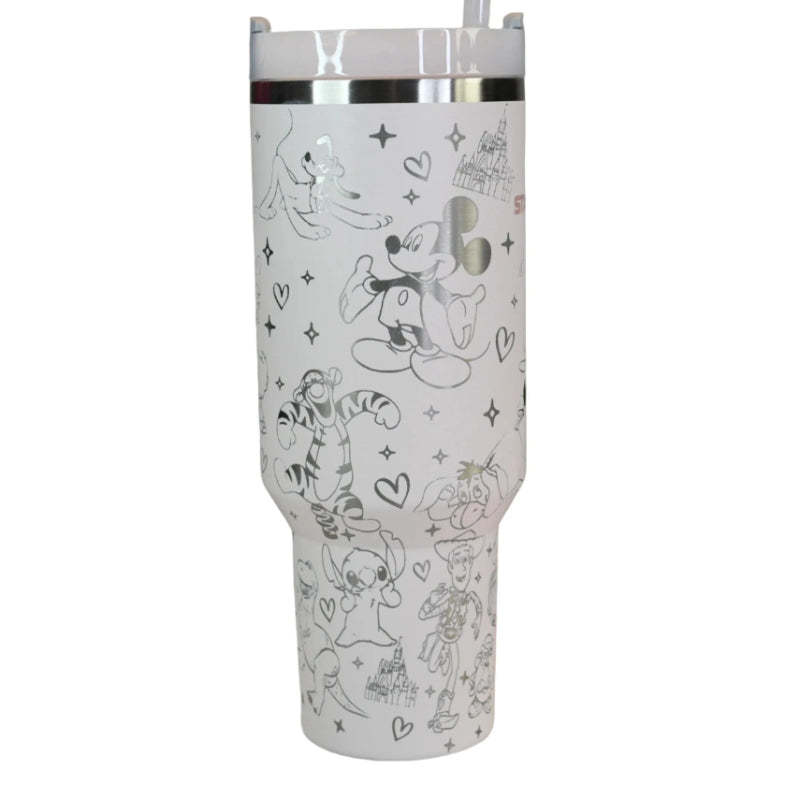 Enchanted Character Engraved 40 Oz Tumbler With Handle-Viral Super Shop