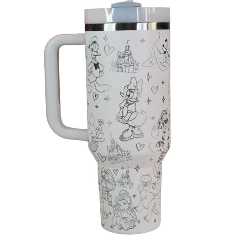 Enchanted Character Engraved 40 Oz Tumbler With Handle-Viral Super Shop