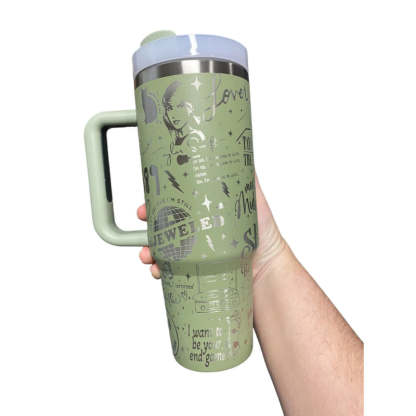 40oz T S Album Themed Engraved Tumbler With Handle-Viral Super Shop