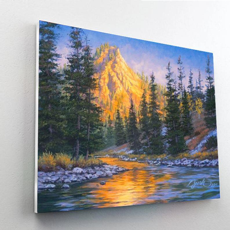 Paint By Numbers Kit - First Light Mountain-Viral Super Shop