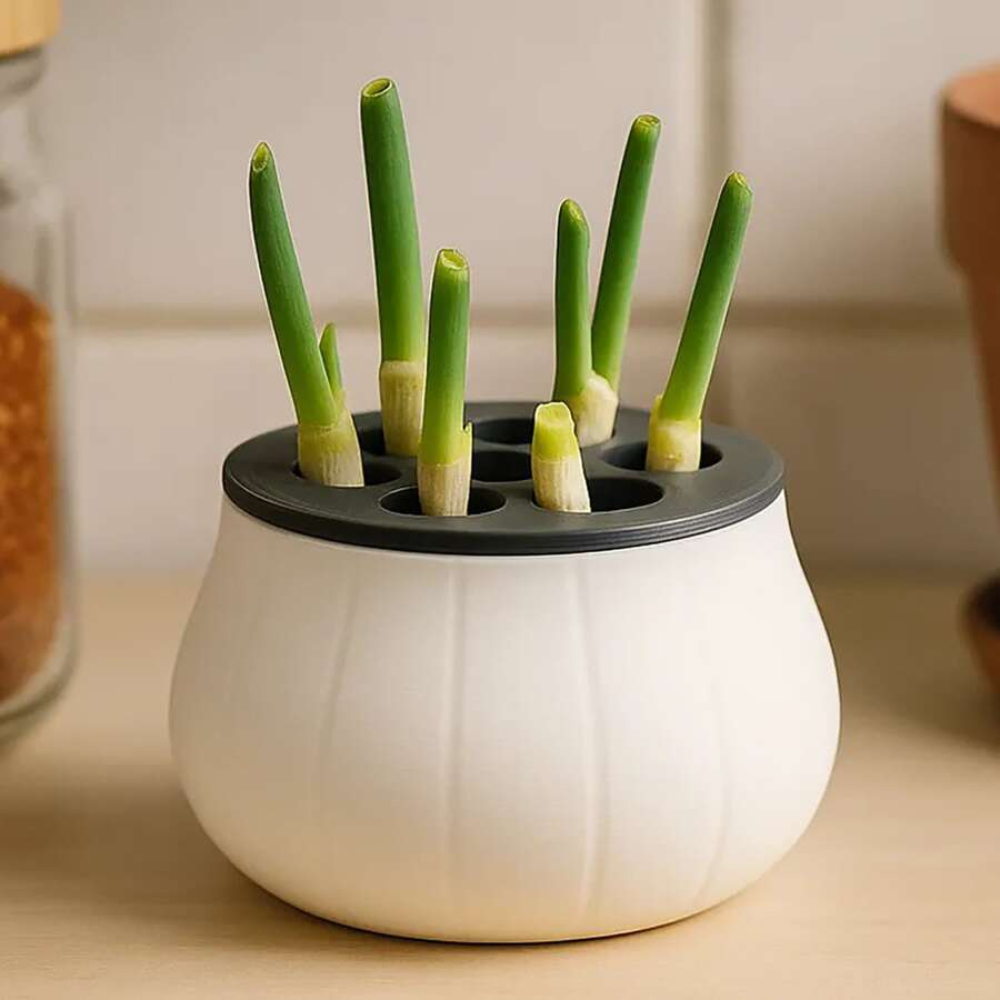 Indoor Kitchen Soil Hydroponics Green Onion Regrowth Planter Tool