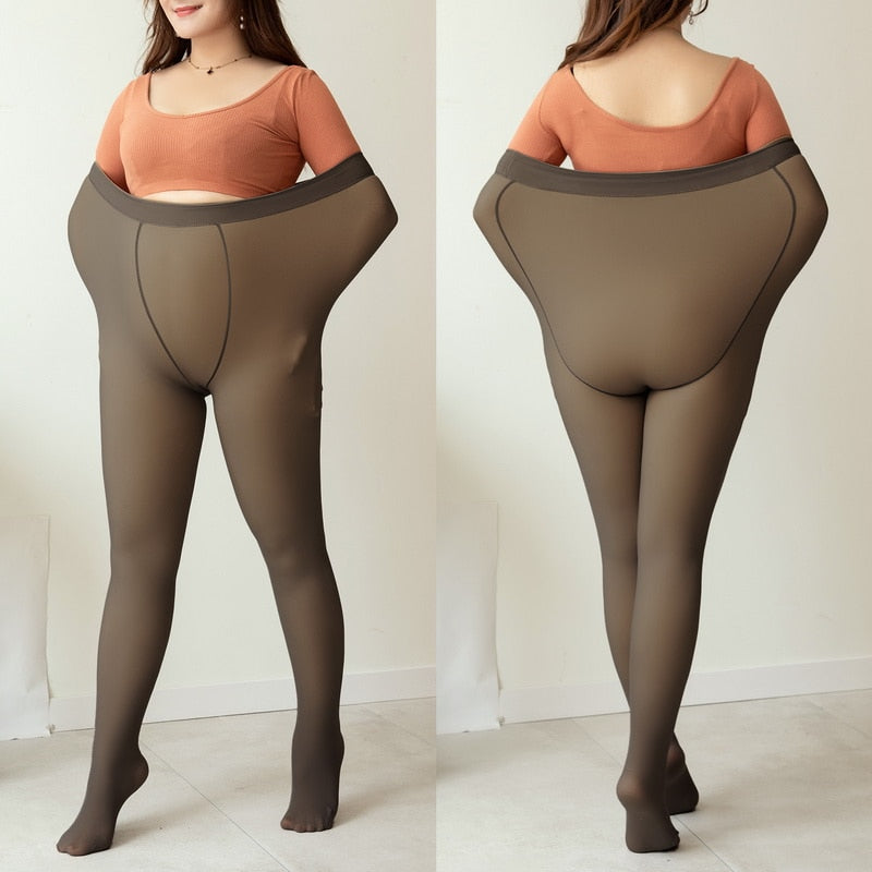 Fleece Tights Translucent Leggings-Viral Super Shop