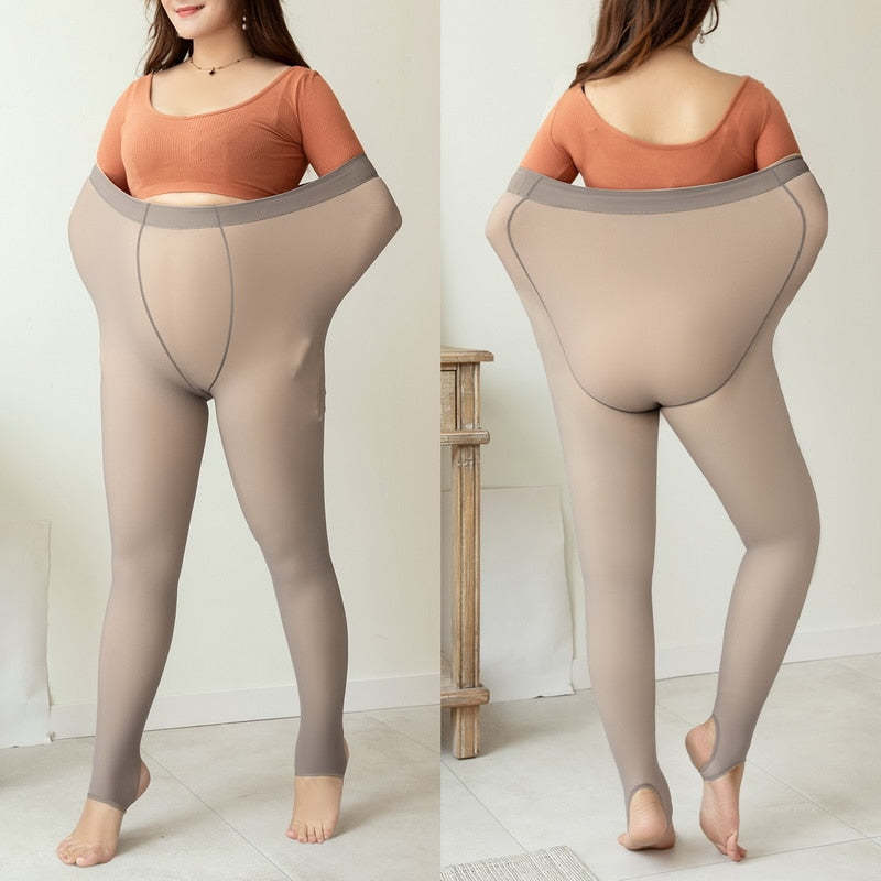 Fleece Tights Translucent Leggings-Viral Super Shop