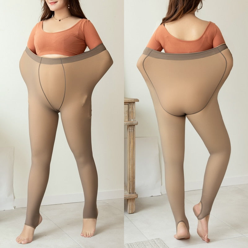 Fleece Tights Translucent Leggings-Viral Super Shop