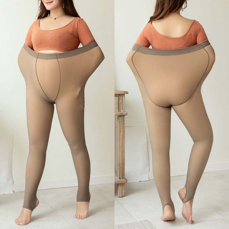 Fleece Tights Translucent Leggings-Viral Super Shop