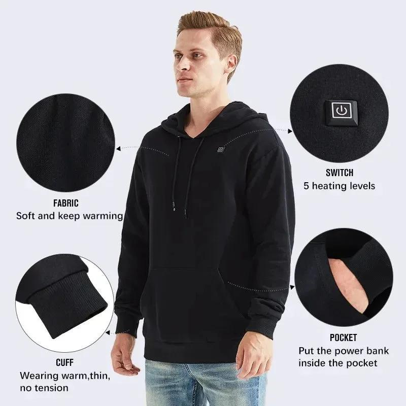Heated Lightweight Hoodie For Outdoor Comfort-Viral Super Shop