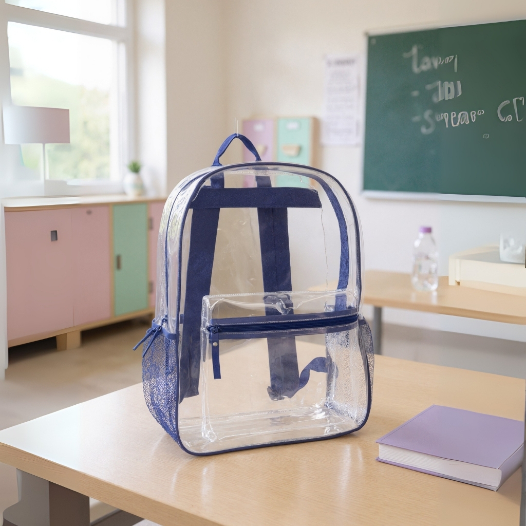 Heavy Duty With Padded Straps Clear Backpack 