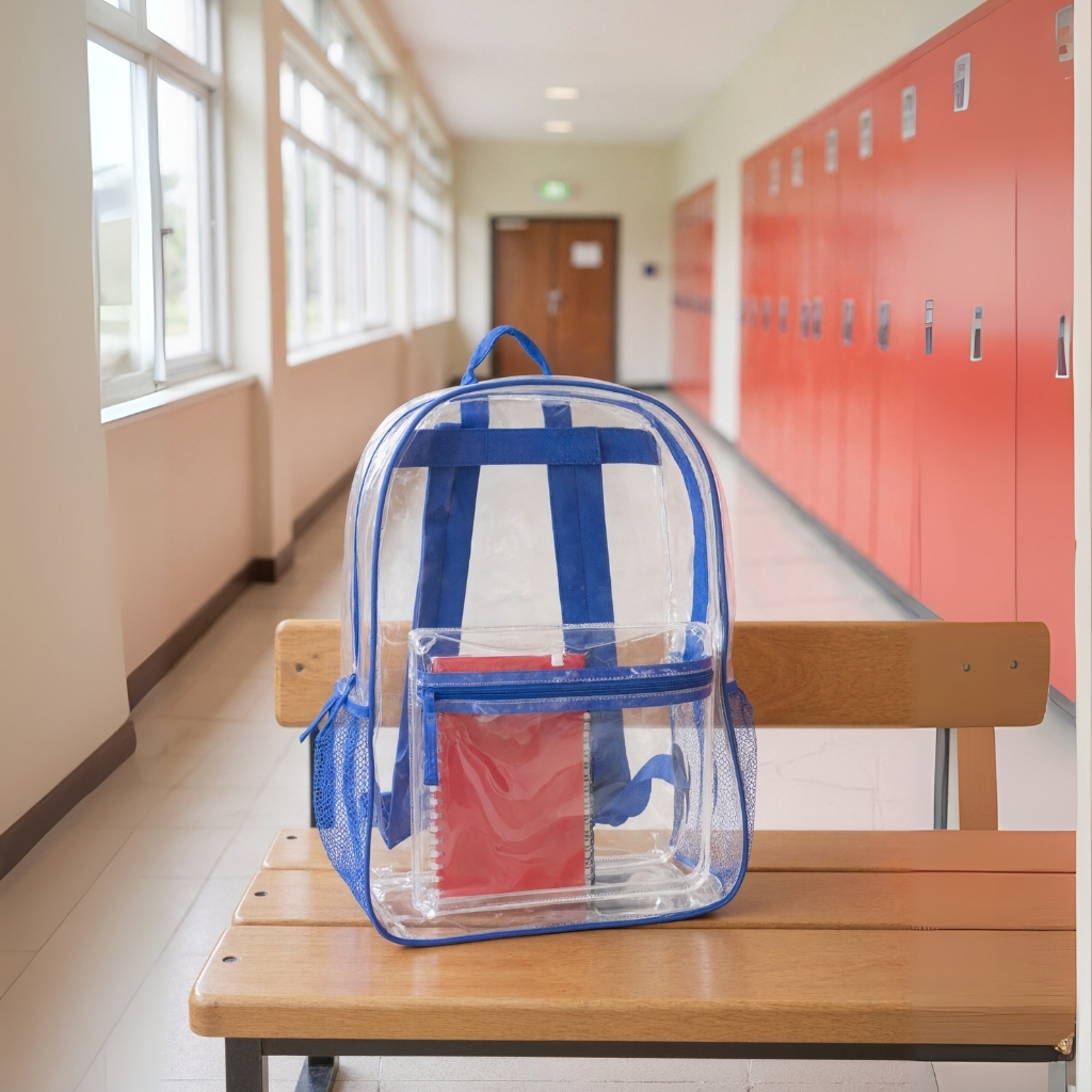 Heavy Duty With Padded Straps Clear Backpack 