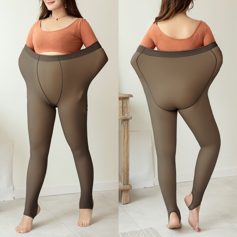 Fleece Tights Translucent Leggings-Viral Super Shop