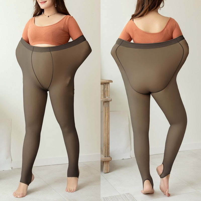 Fleece Tights Translucent Leggings-Viral Super Shop
