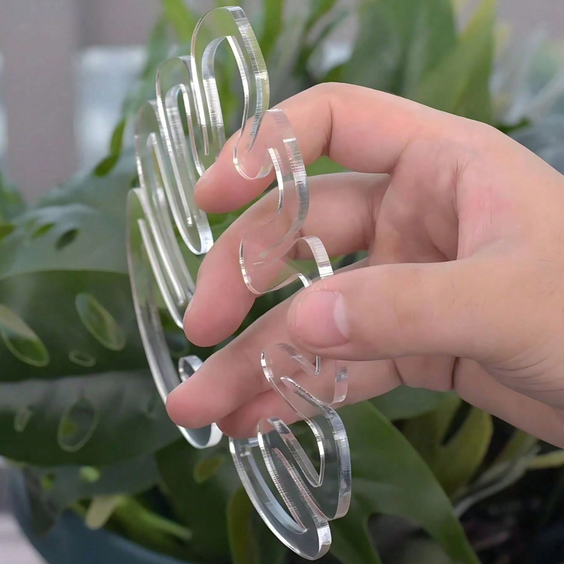 Leaf Shaped Plant Stem Support Stand For Climbing Plants