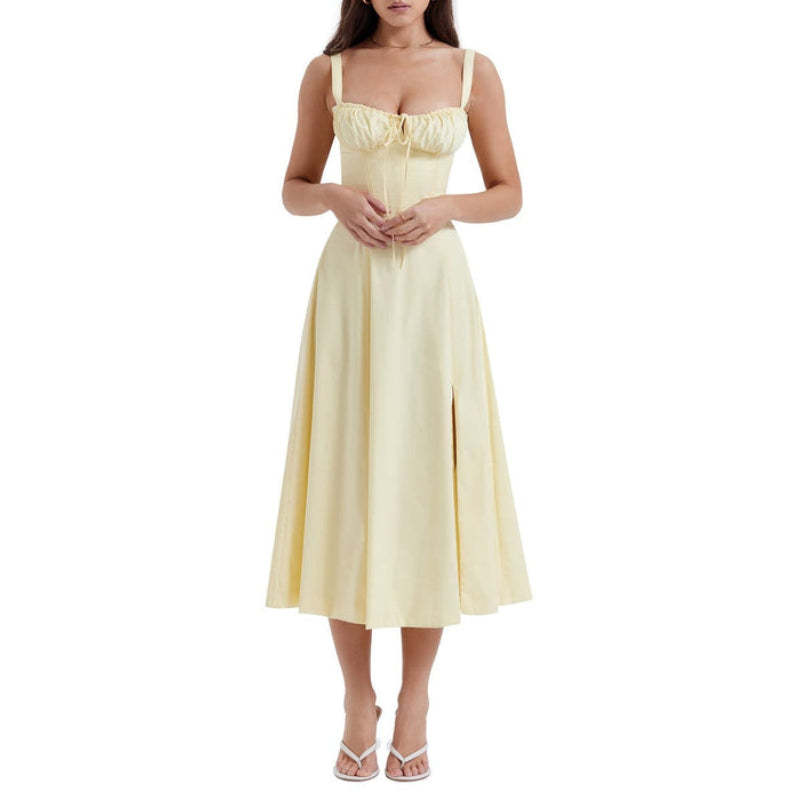 Printed Sundress With Lace Up Back-Viral Super Shop