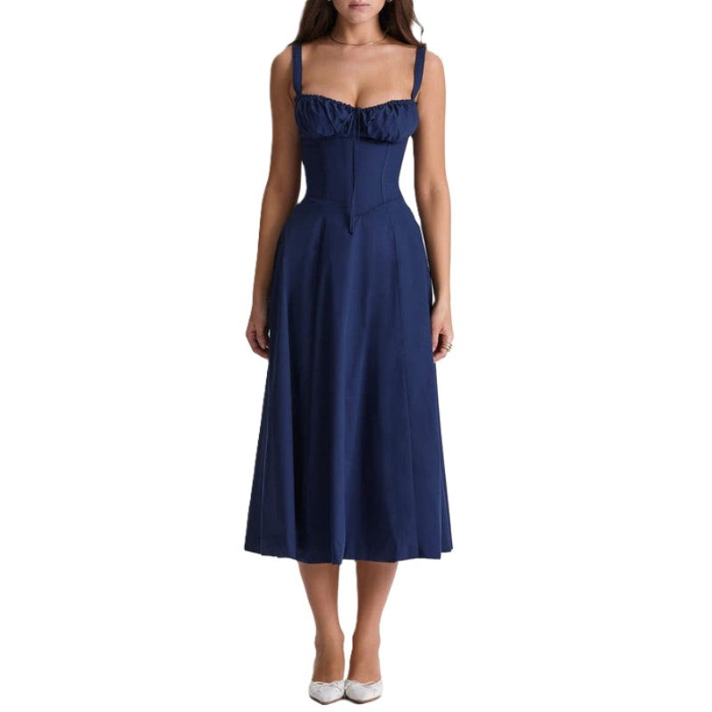 Printed Sundress With Lace Up Back-Viral Super Shop