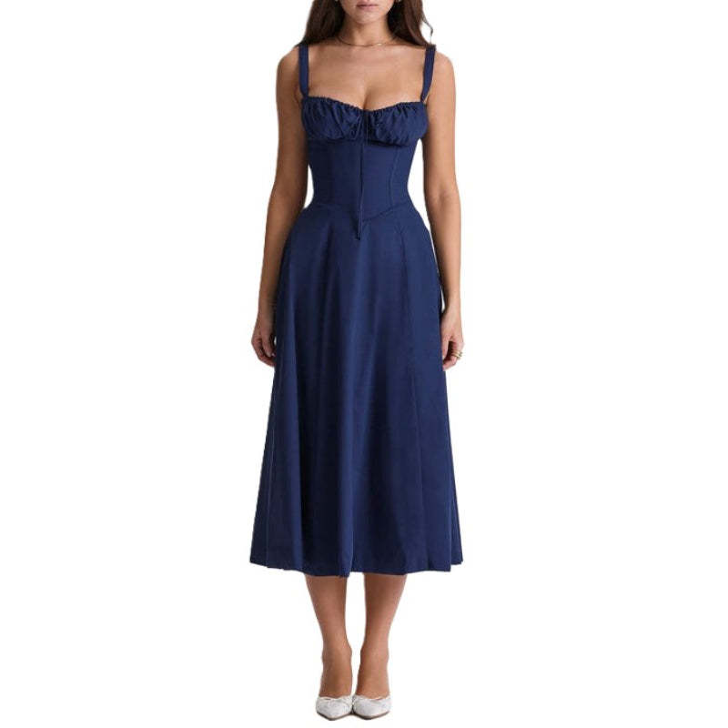 Printed Sundress With Lace Up Back-Viral Super Shop