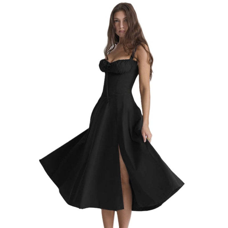 Printed Sundress With Lace Up Back-Viral Super Shop