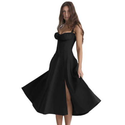 Printed Sundress With Lace Up Back-Viral Super Shop