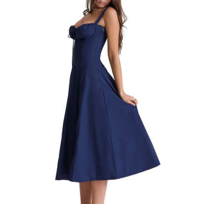 Printed Sundress With Lace Up Back-Viral Super Shop