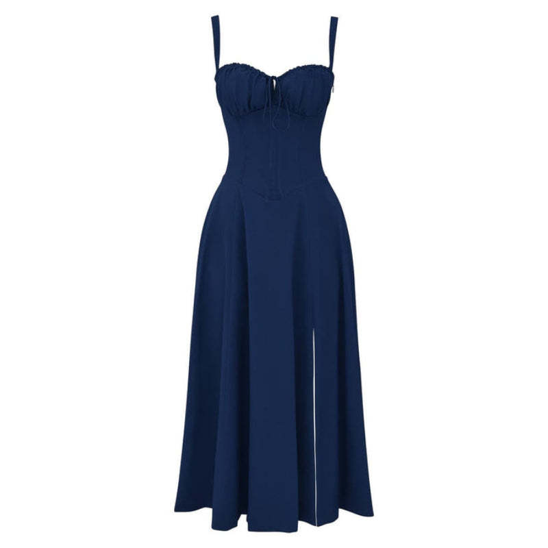 Printed Sundress With Lace Up Back-Viral Super Shop