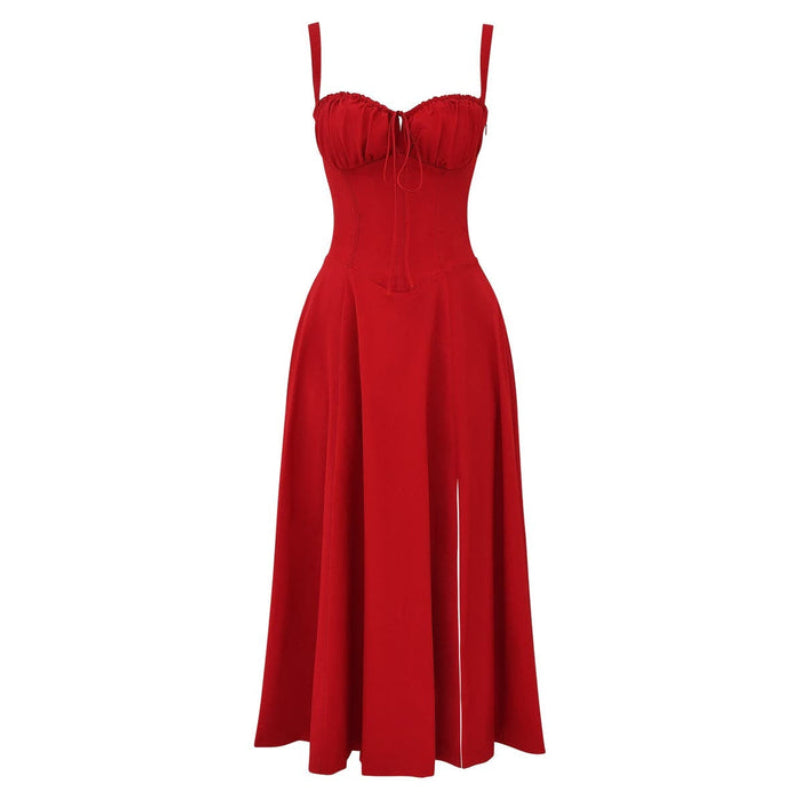 Printed Sundress With Lace Up Back-Viral Super Shop