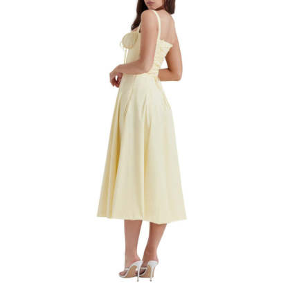 Printed Sundress With Lace Up Back-Viral Super Shop