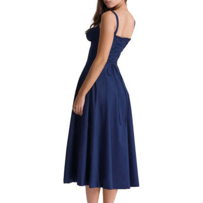 Printed Sundress With Lace Up Back-Viral Super Shop
