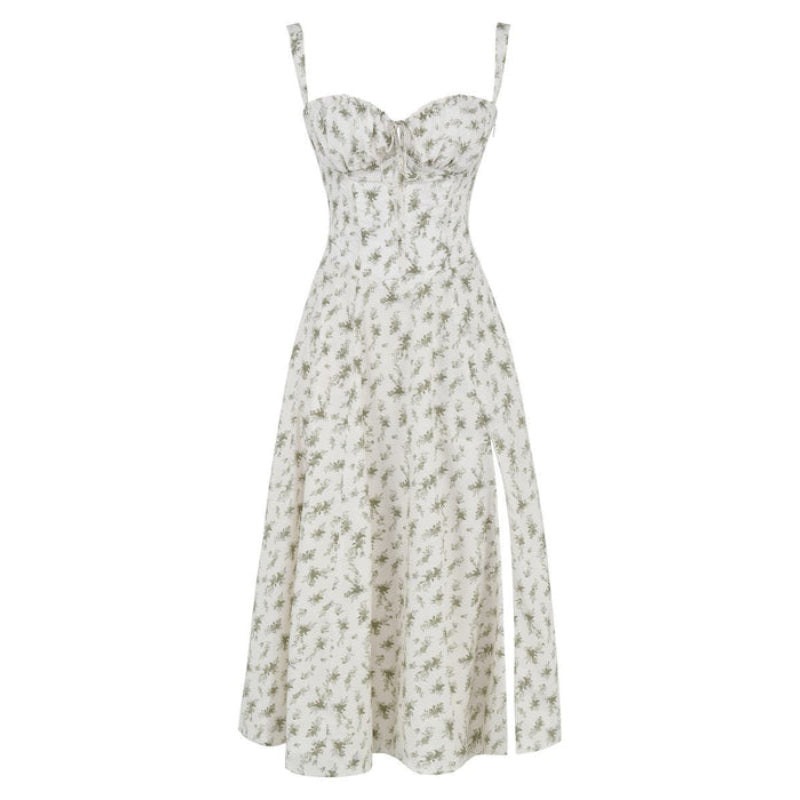 Printed Sundress With Lace Up Back-Viral Super Shop