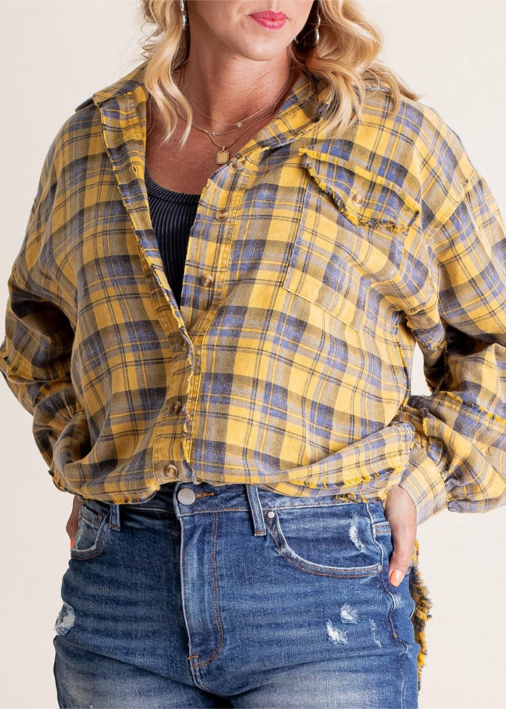 Oversized Shirt Jacket with Pockets-Viral Super Shop