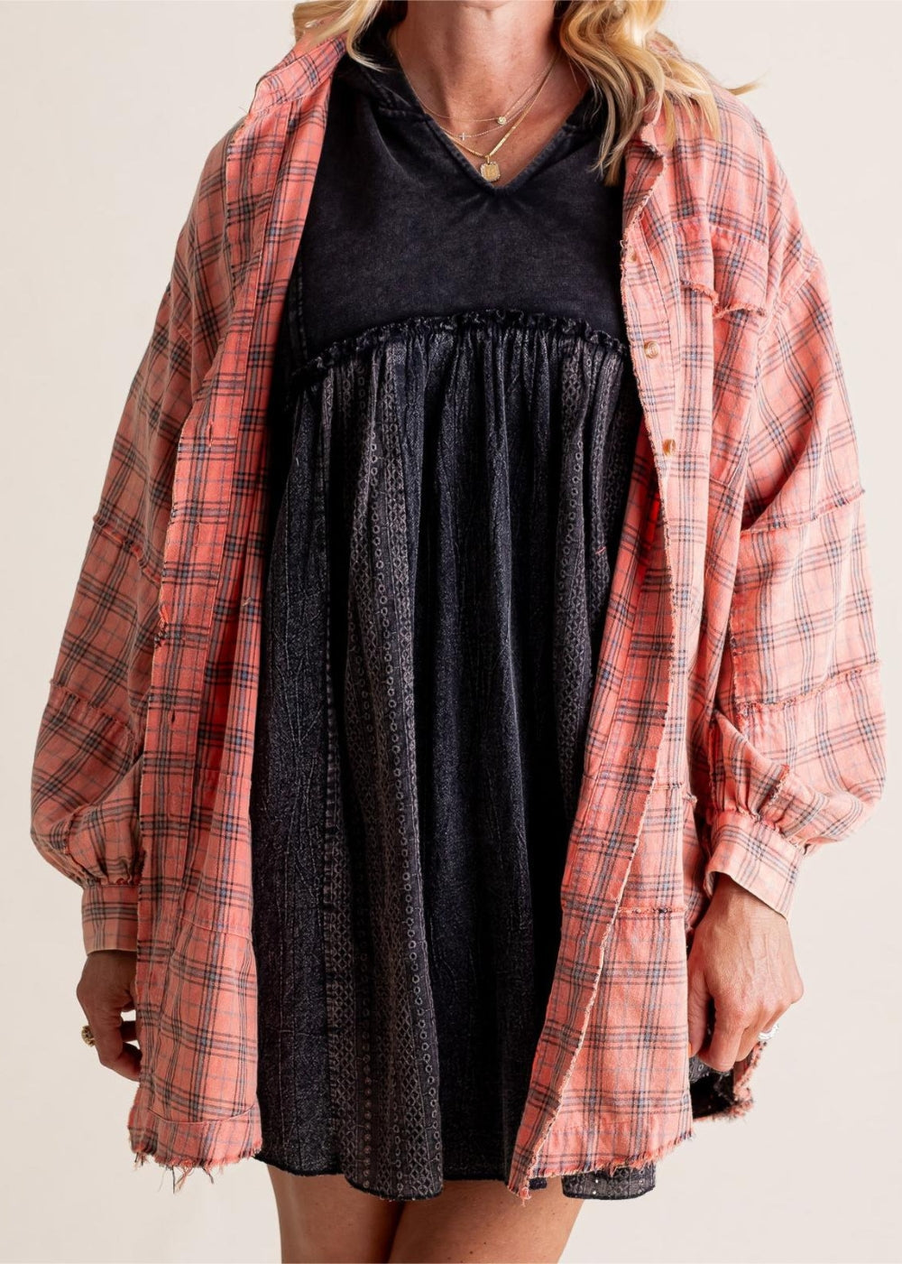 Oversized Shirt Jacket with Pockets-Viral Super Shop