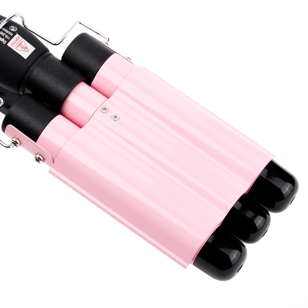 LCD Display Ceramic Triple Barrel Curling Iron-Viral Super Shop