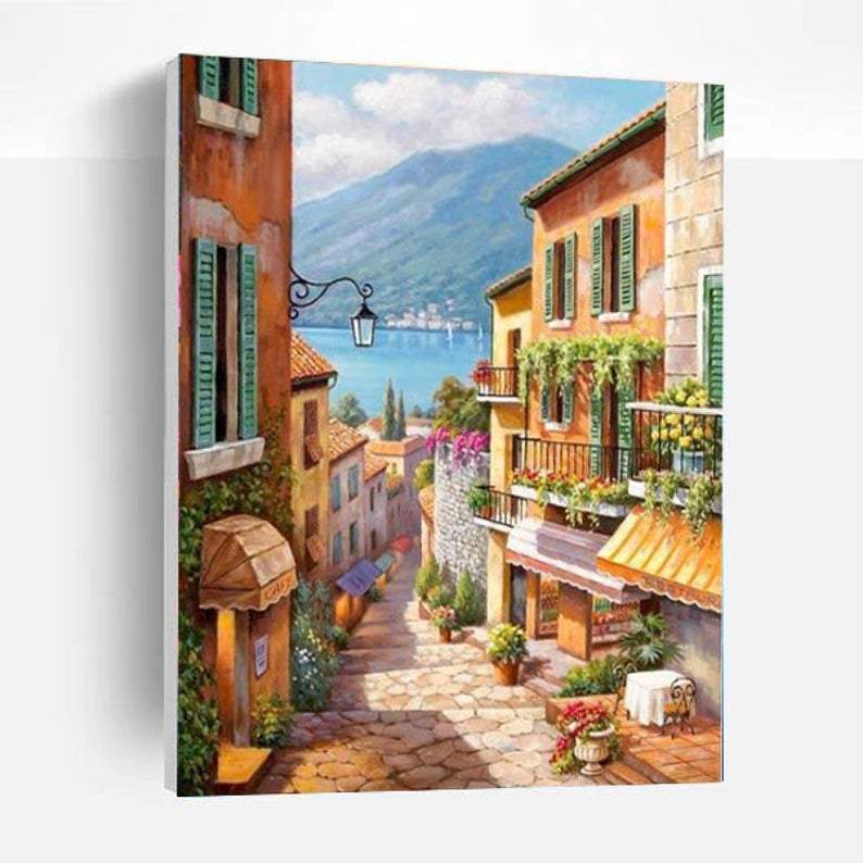 Paint By Numbers Kit - Cute Little Village-Viral Super Shop