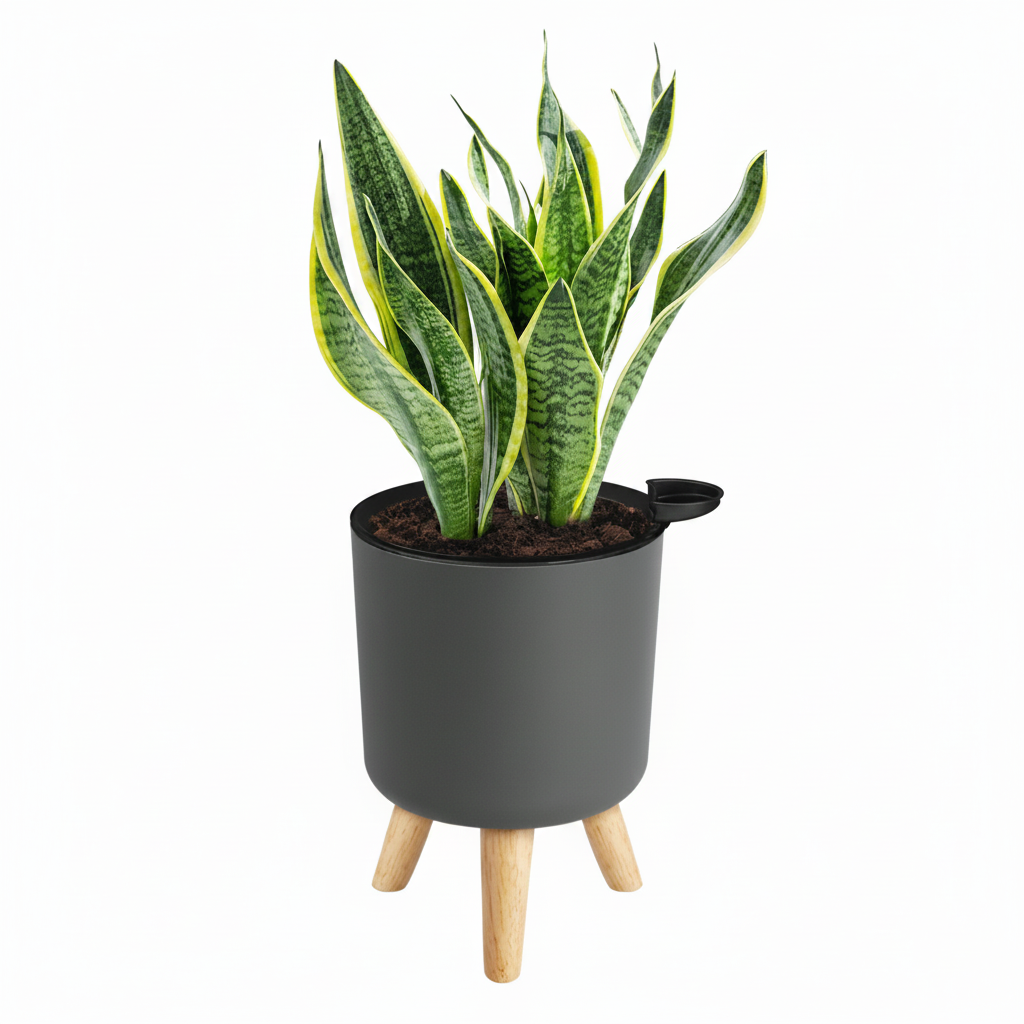 Modern Round Shape Watering Planter Pot With With Stand 