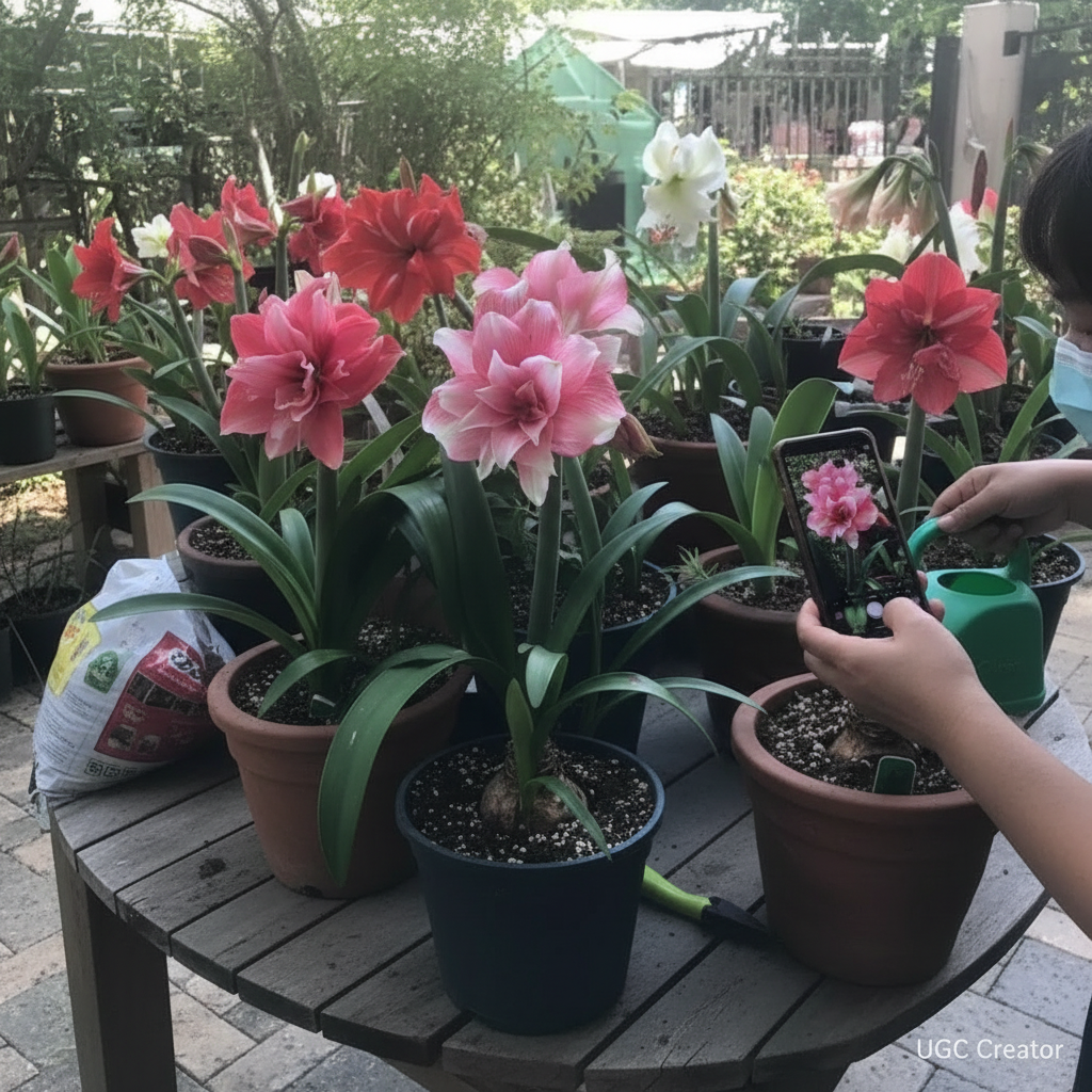 Amaryllis Flower Bulb Plant For Garden And Home Decor