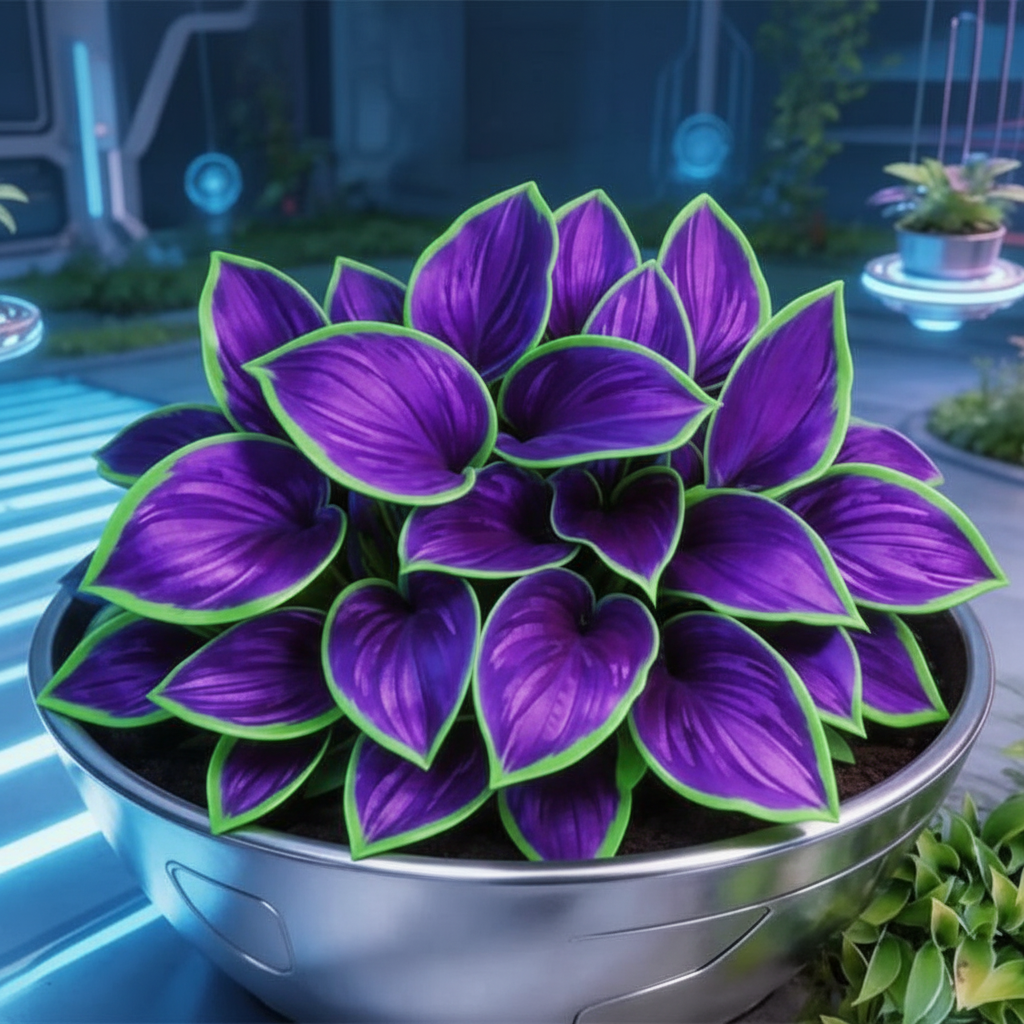 Garden Hosta Plant Seeds with Distinctive Variegated Leaves