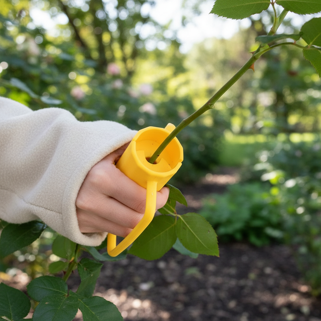 Cylindrical Thorn Remover Leaf Stripping Tool For Rose Stem Cleaning