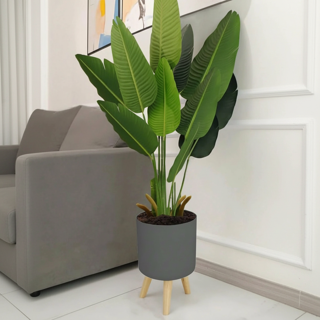 Modern Round Shape Watering Planter Pot With With Stand 