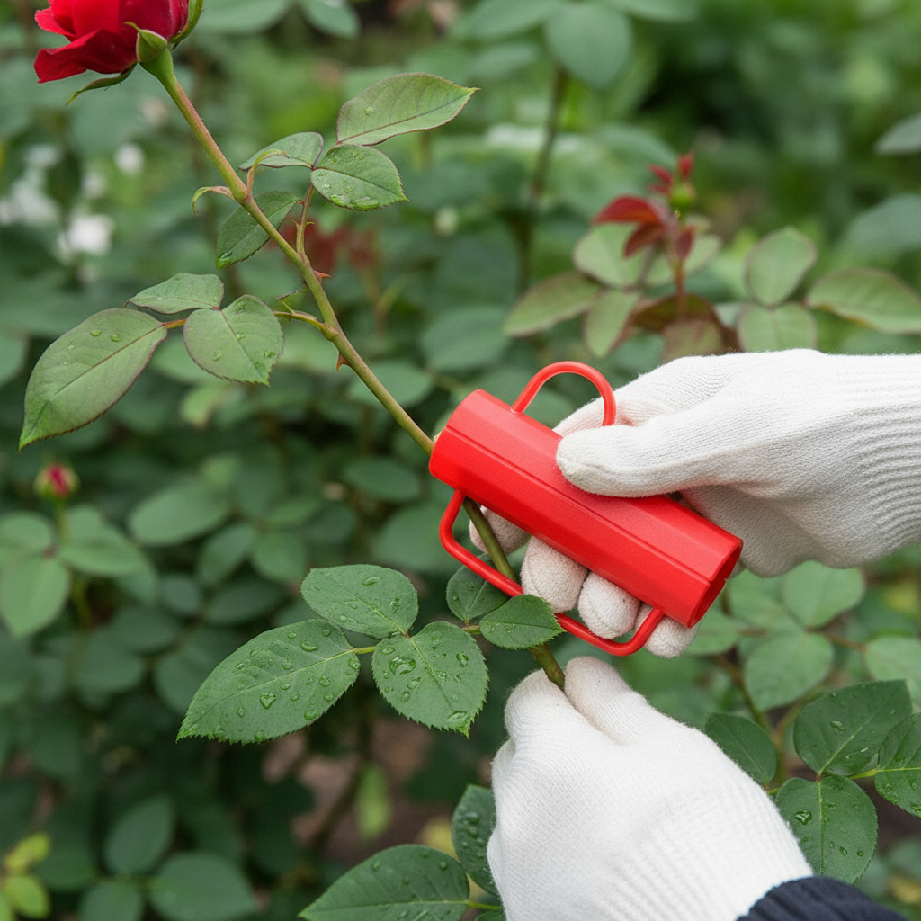 Cylindrical Thorn Remover Leaf Stripping Tool For Rose Stem Cleaning