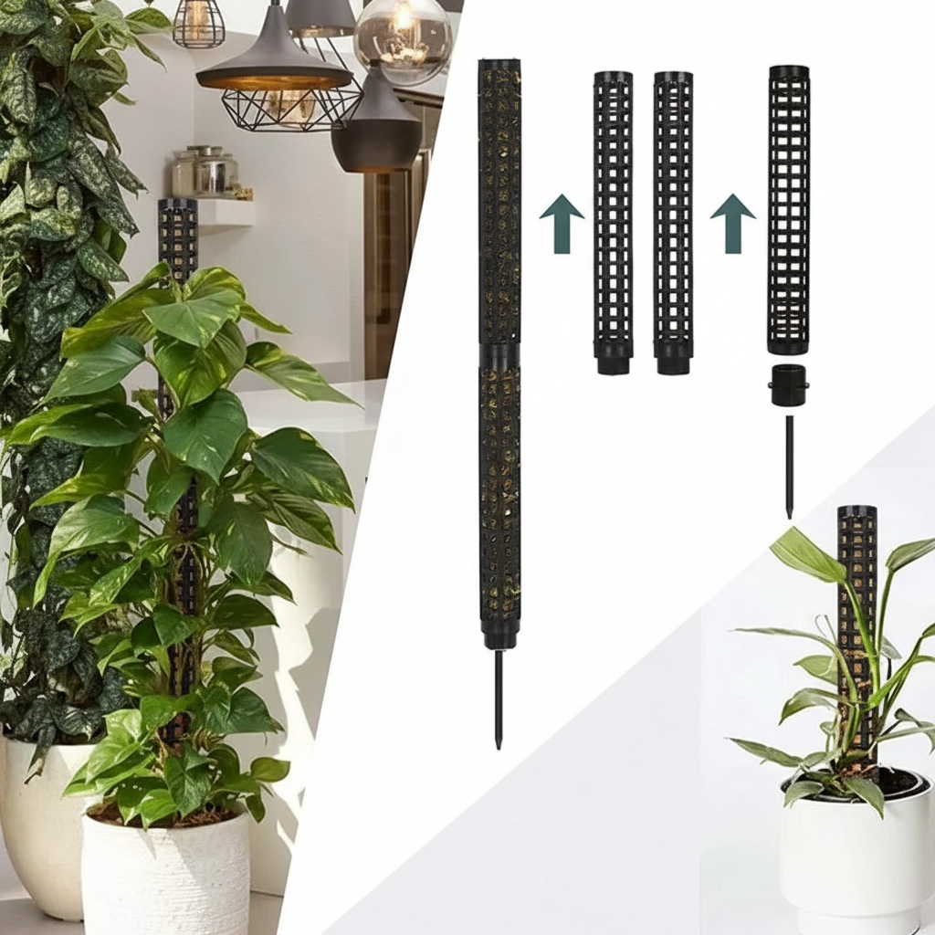 Plastic Moss Pole Plant Support Column Set For Indoor Gardeners