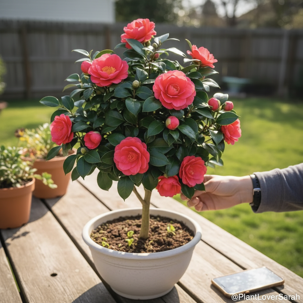 20 Pieces Of Camellia Flower Potted Plant For Decor