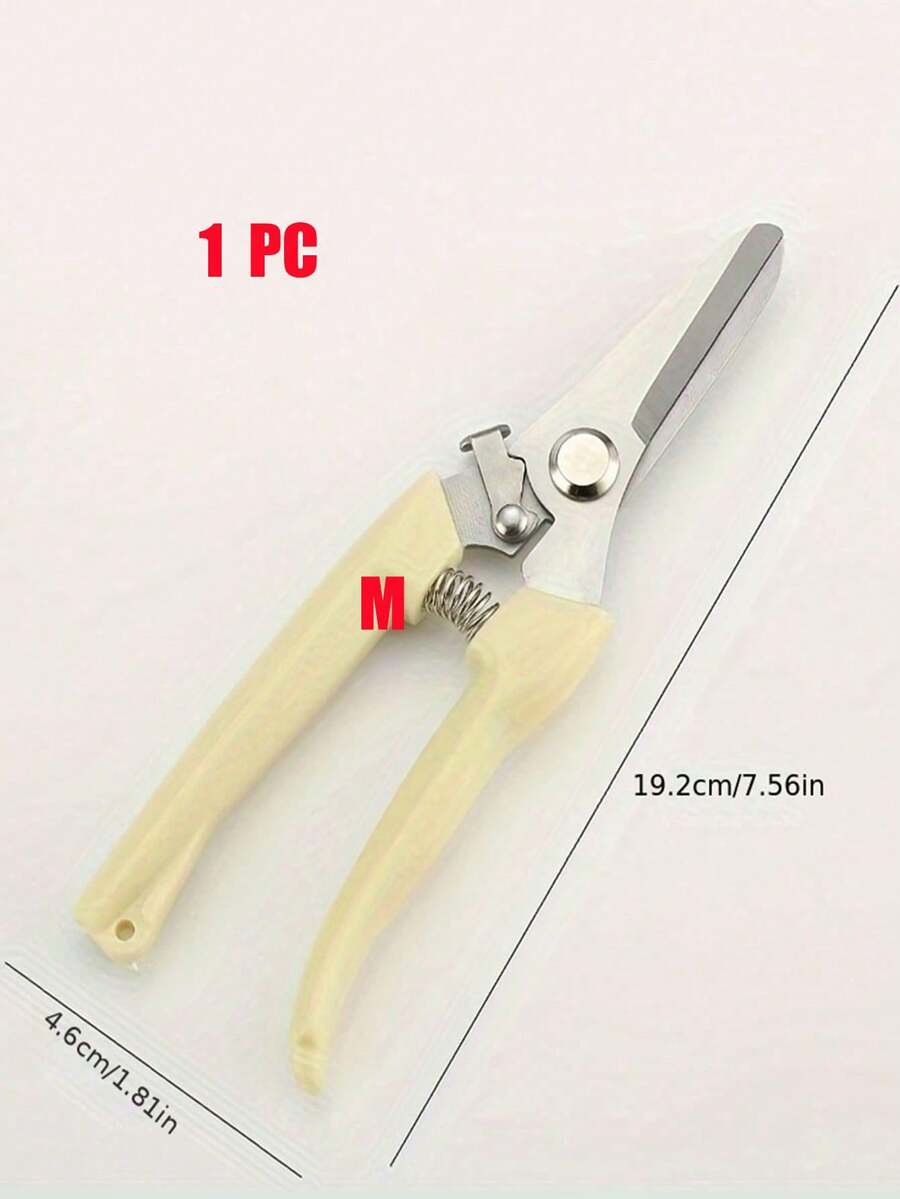 1pc Stainless Steel Pruning Shears, With Alloy Steel Blades, Sharp Bypass And Straight Blades Garden Scissors, Suitable For Plants, Flowers And Fruit Trees, Comfortable Grip, Ideal Gardening Gift For Men And Women, Gardening Pruning Shears - Mustard Yellow - View 12