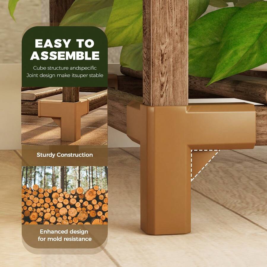Plant Stand Indoor Hanging Plant Shelf Outdoor Large Plant Rack For Multiple Plants Boho Home Decor Plant Gift For Mom Woman - Brown - View 2