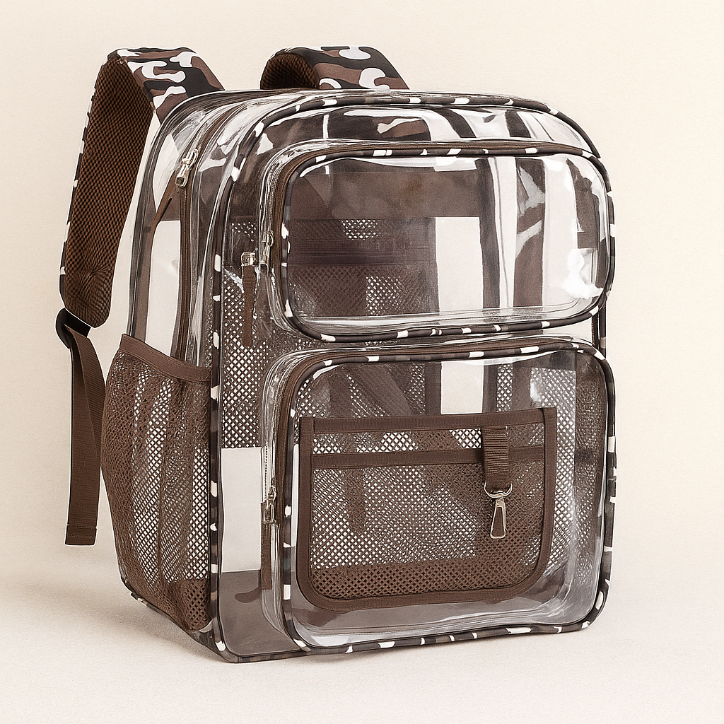 17 Inch Large Heavy Duty Clear Bookbag Backpack For School