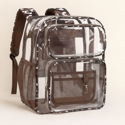 17 Inch Large Heavy Duty Clear Bookbag Backpack For School